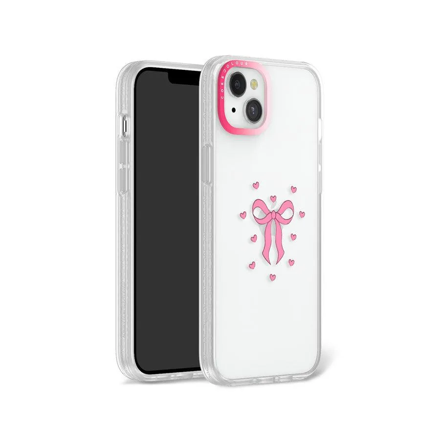 iPhone 12 Pro Pink Ribbon Heart Phone Case
