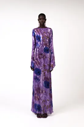 KOHANN SILK DRESS - PURPLE