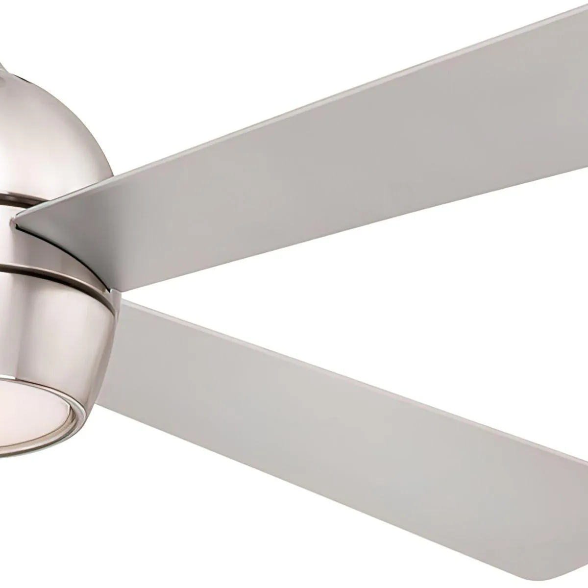 Kwad 52 Inch Brushed Nickel Modern LED Ceiling Fan with Remote