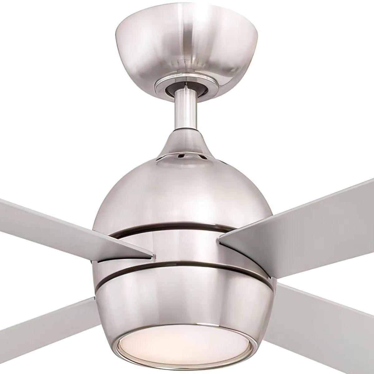 Kwad 52 Inch Brushed Nickel Modern LED Ceiling Fan with Remote