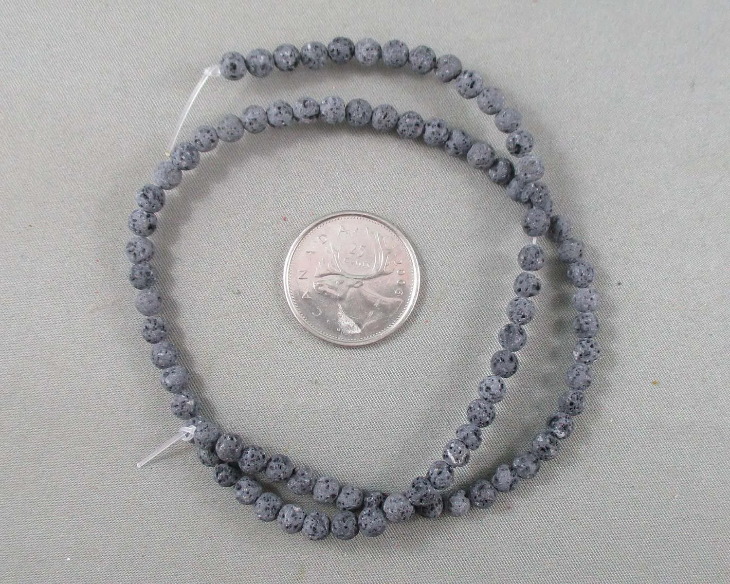 Lava Beads Round Frosted Various Sizes