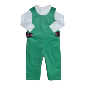 Liberty Square Longalls- Seagrass Green Corduroy