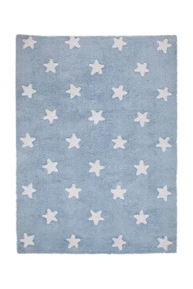 Lorena Canals Washable Rug Stars - Blue/White