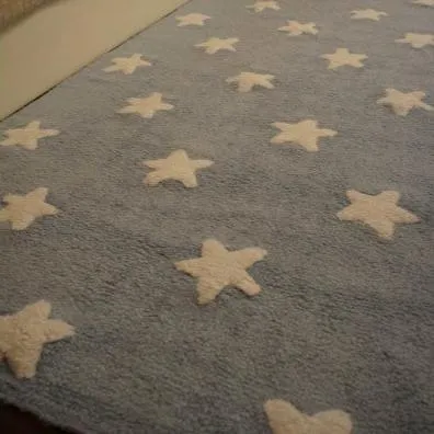 Lorena Canals Washable Rug Stars - Blue/White