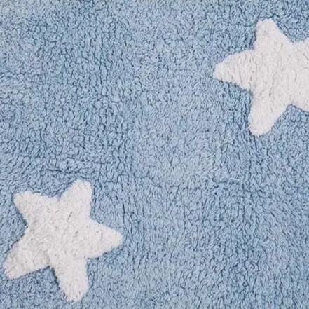 Lorena Canals Washable Rug Stars - Blue/White