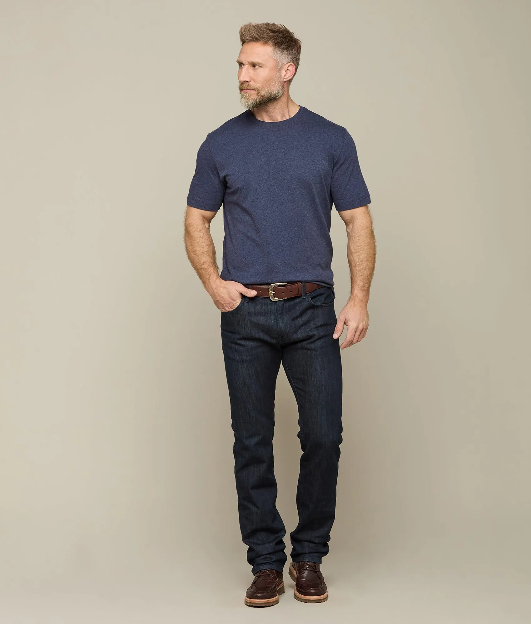 Lucchese Pima Cotton Tee :: Navy