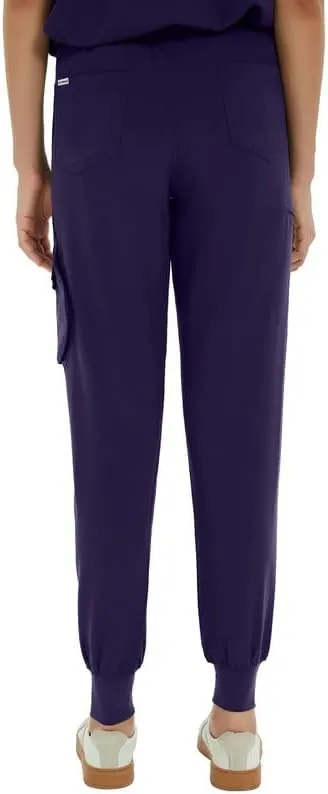 Medical Scrub Pants for Women  Mid Rise Jogger Pants with Yoga Waistband, 4-Way Stretch, Anti-Wrinkle & 8 Pockets