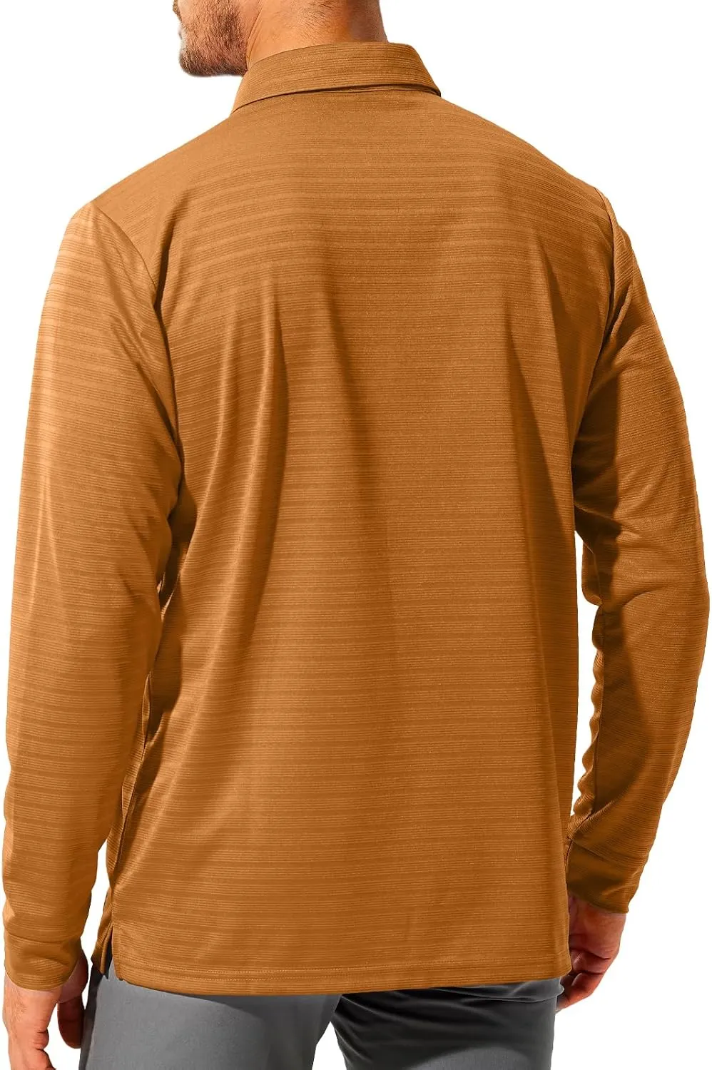 MIER Men's Quick Dry Polo Golf Shirts - Short & Long Sleeve Polyester Casual Lightweight Soft Collared Shirts