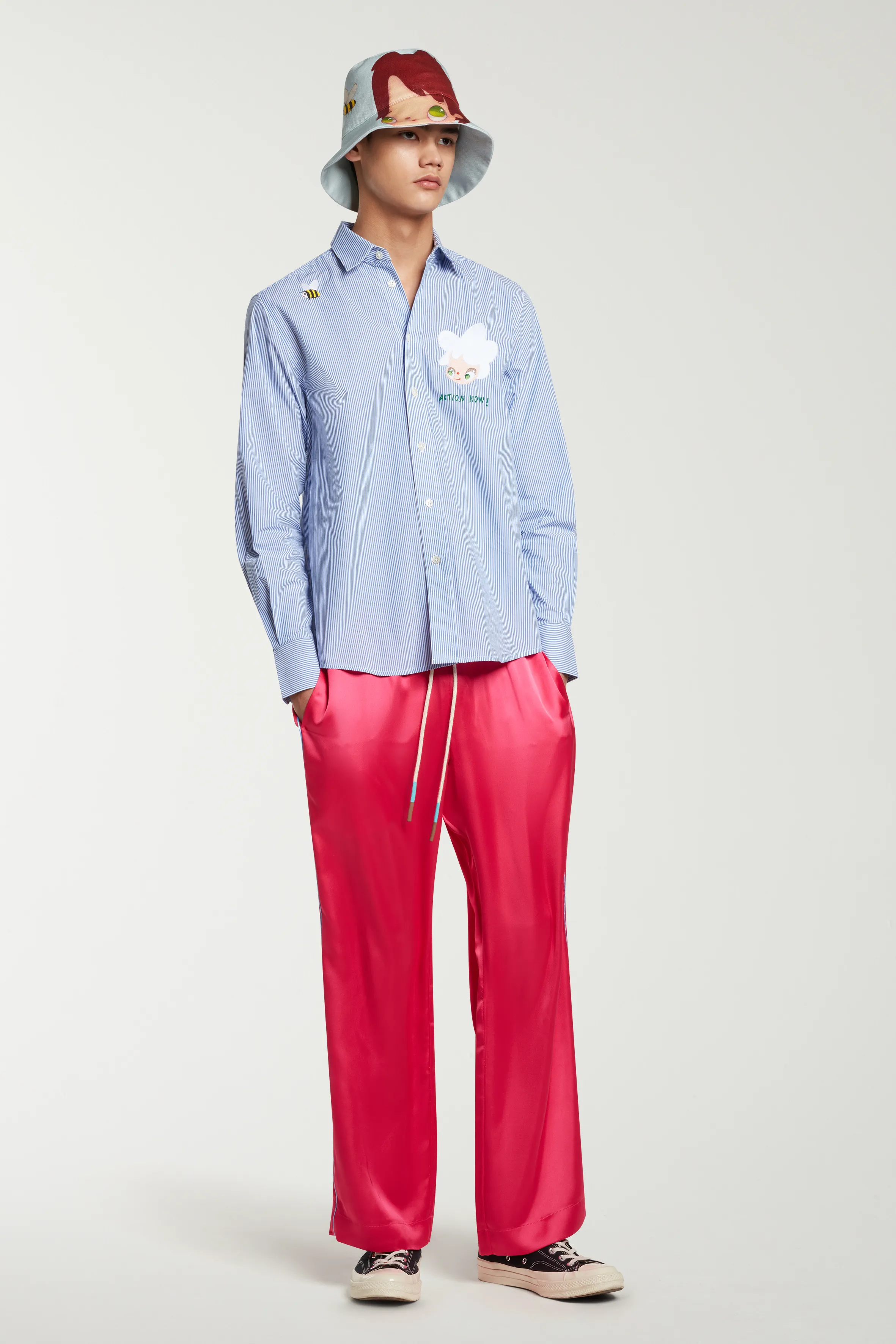 Mira Mikati x Javier Calleja Embroidered Classic Stripe Shirt