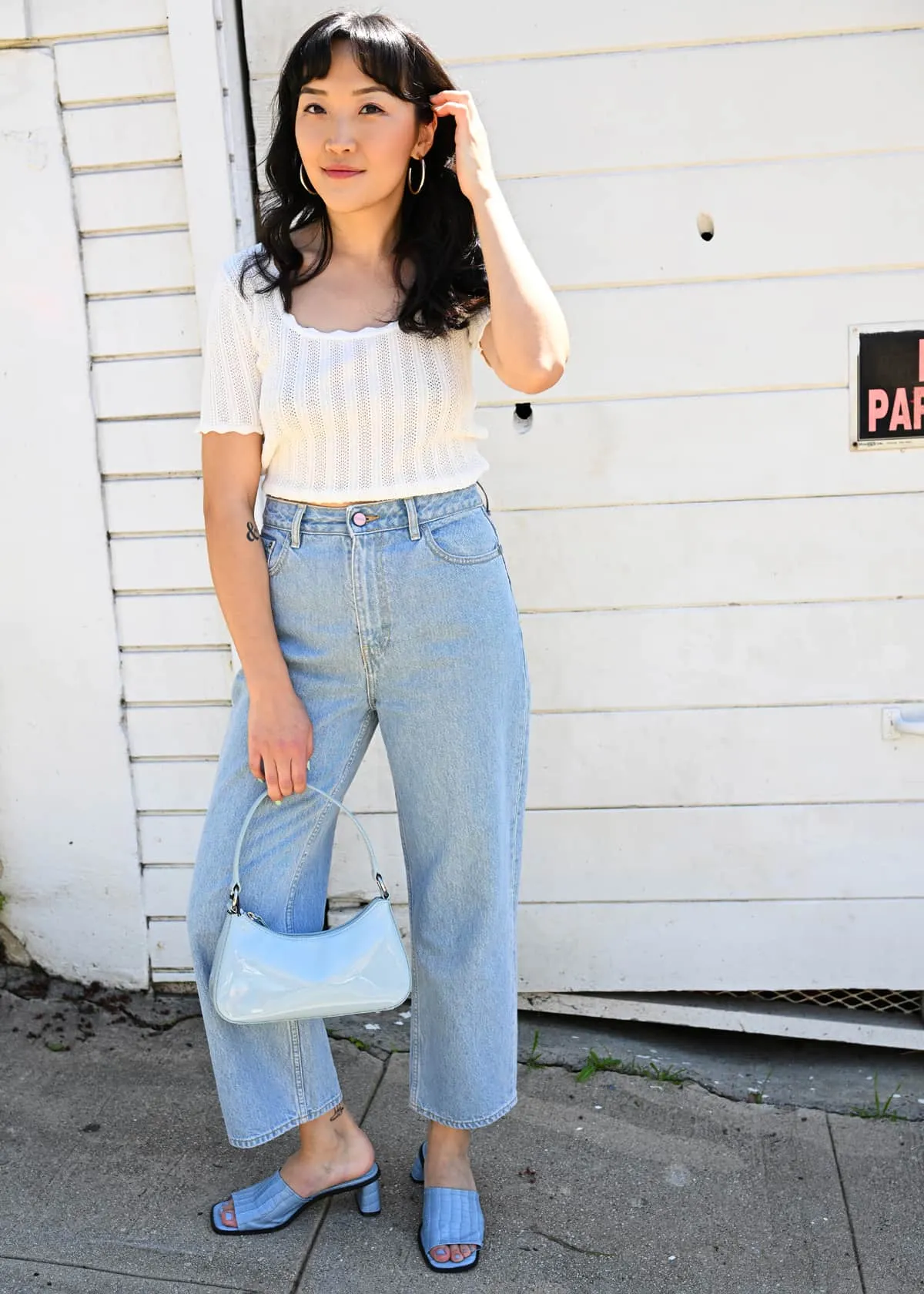 Misy Cropped - Light Blue Stone