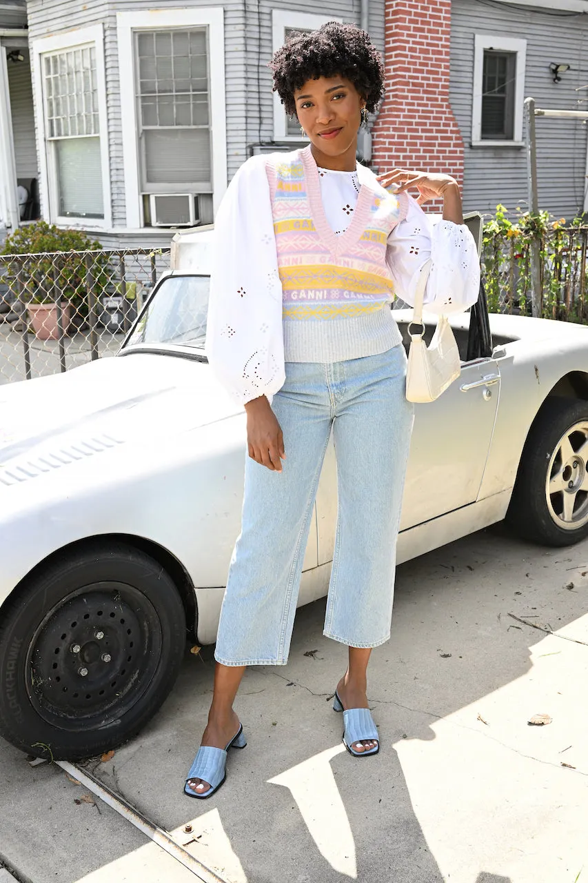 Misy Cropped - Light Blue Stone
