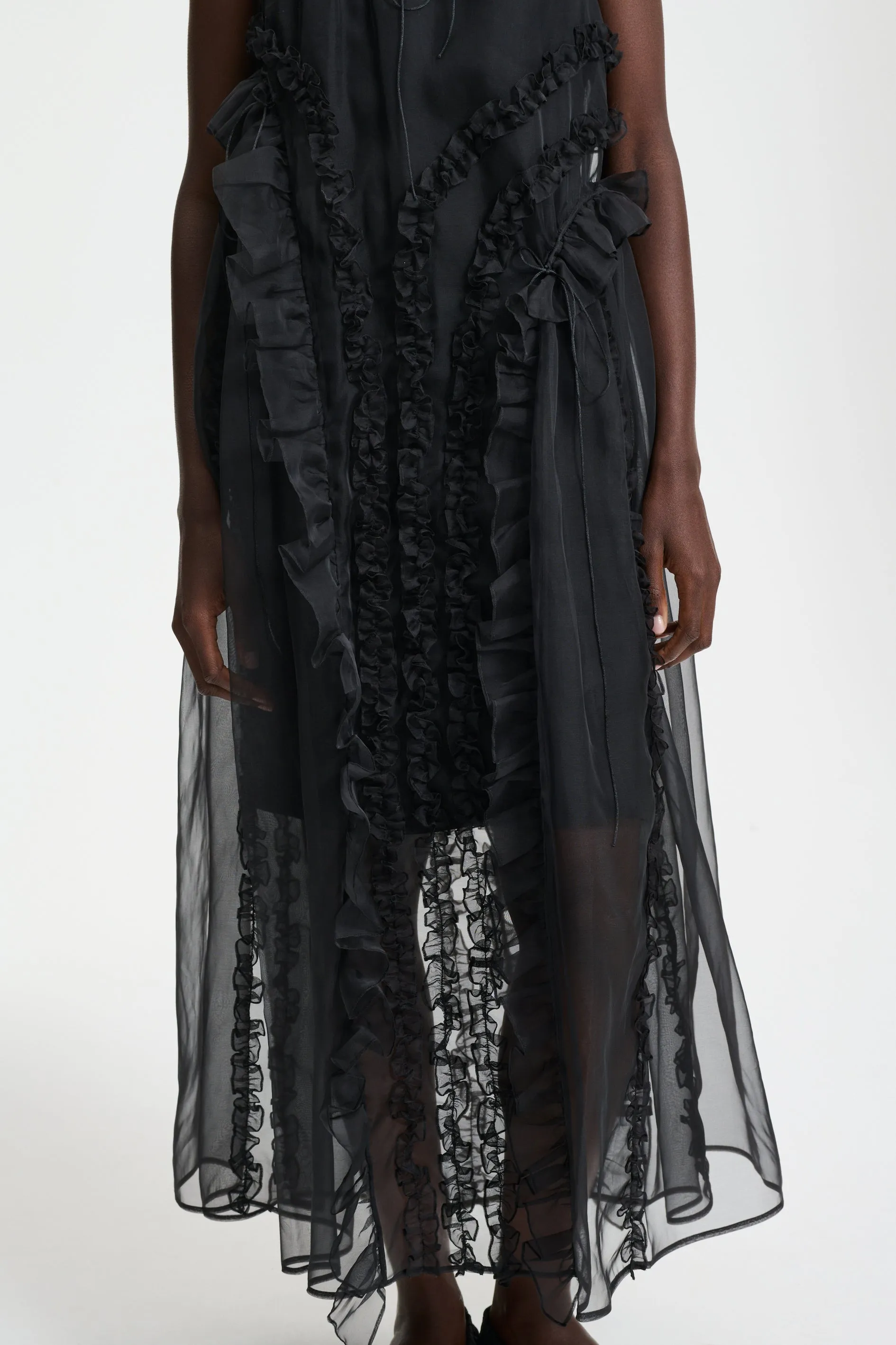 OPAL | OVERLAY SATIN ORGANZA BLACK