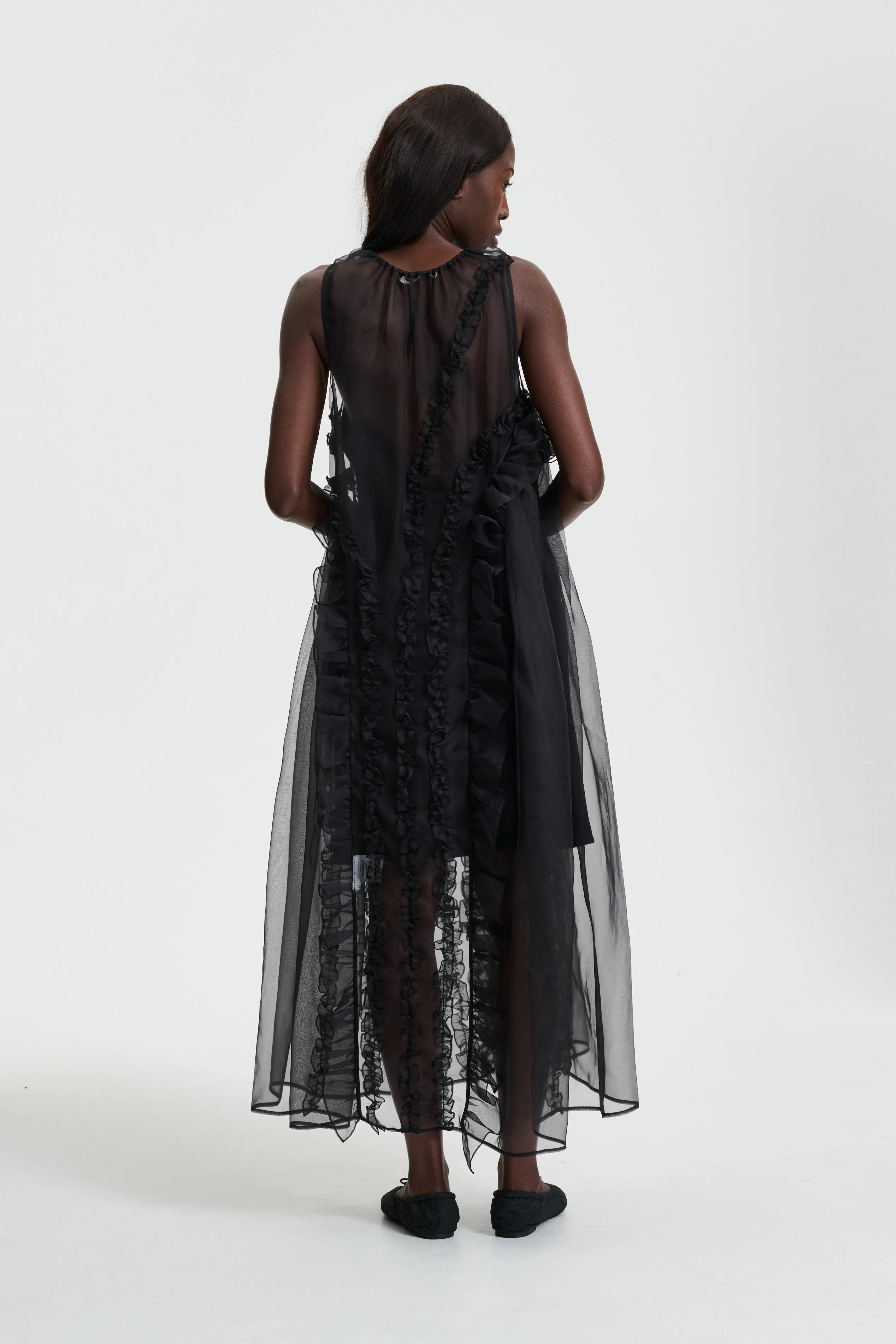 OPAL | OVERLAY SATIN ORGANZA BLACK