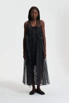 OPAL | OVERLAY SATIN ORGANZA BLACK