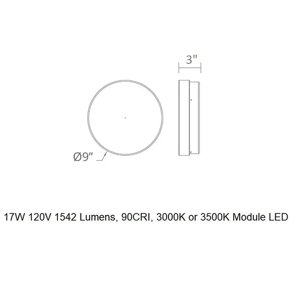 Pi LED Round Flush Mount
