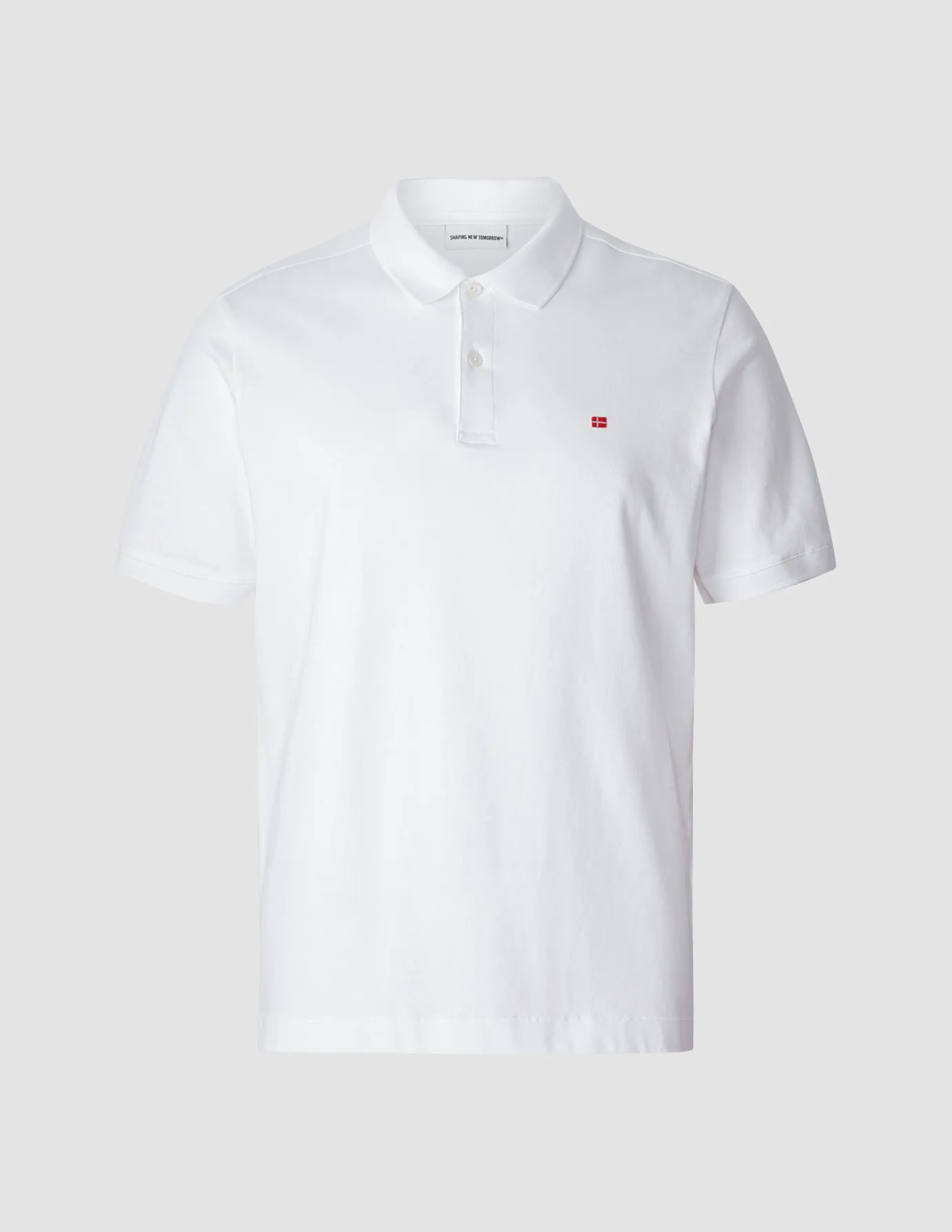 Piquet Flag Polo Shirt White