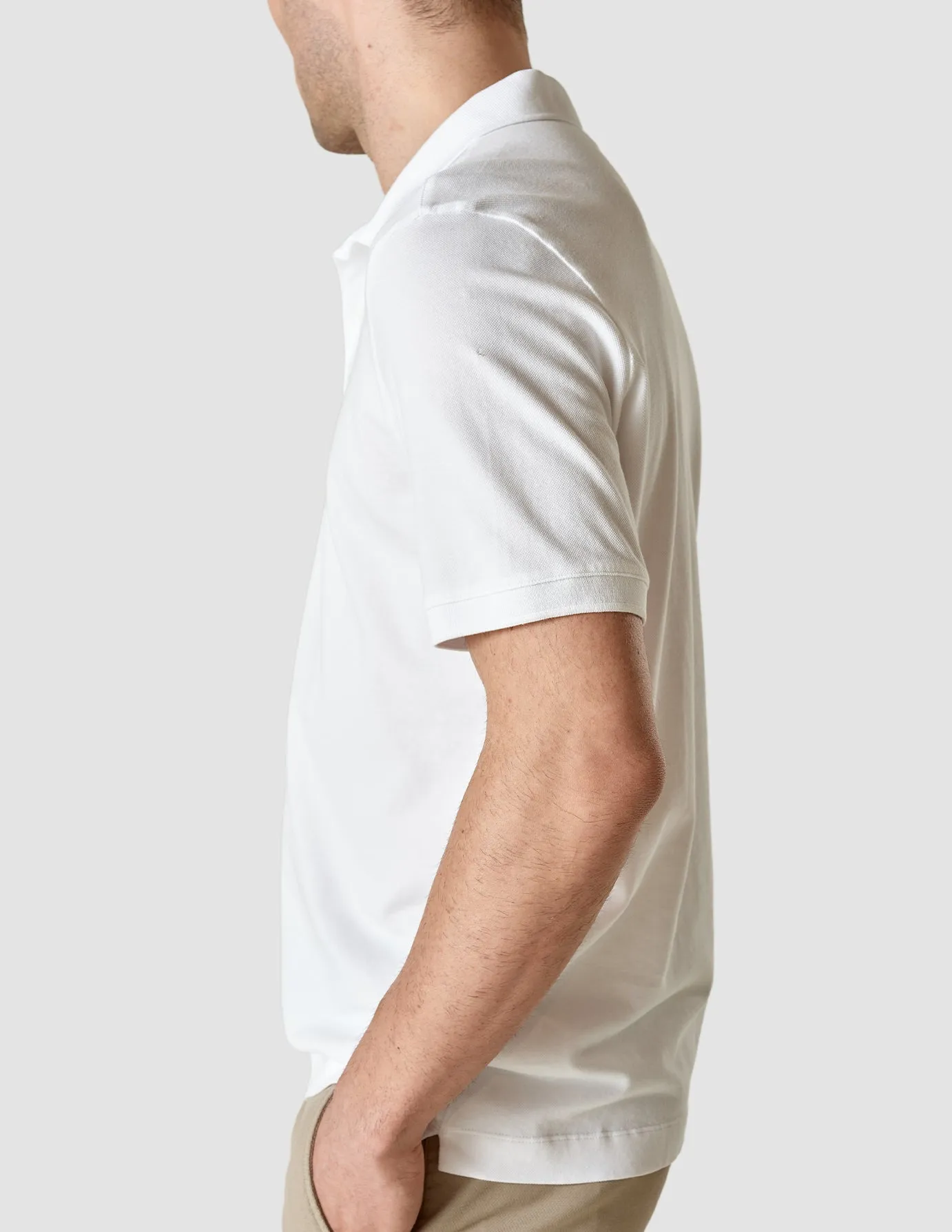 Piquet Flag Polo Shirt White