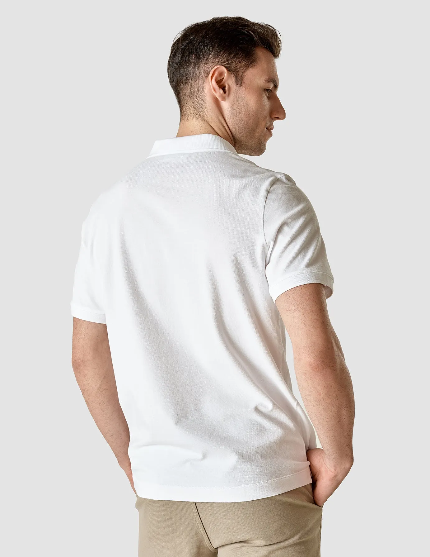 Piquet Flag Polo Shirt White