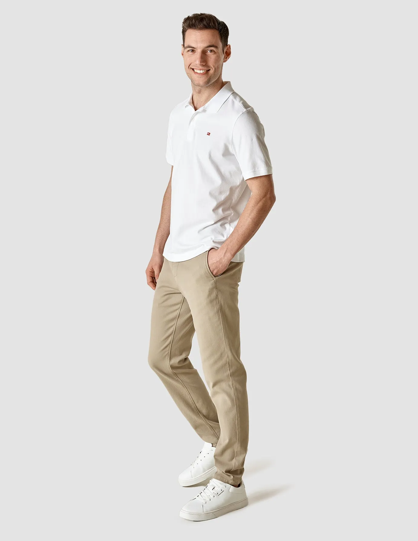 Piquet Flag Polo Shirt White