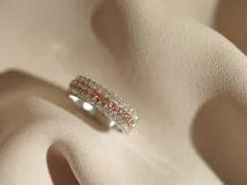 PT900 18K gold Pink diamond ring