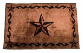 "Chocolate Star" Western Bath/Kitchen Rug - 2 x 3