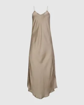 ROSE SILK SLIP DRESS IN MIST