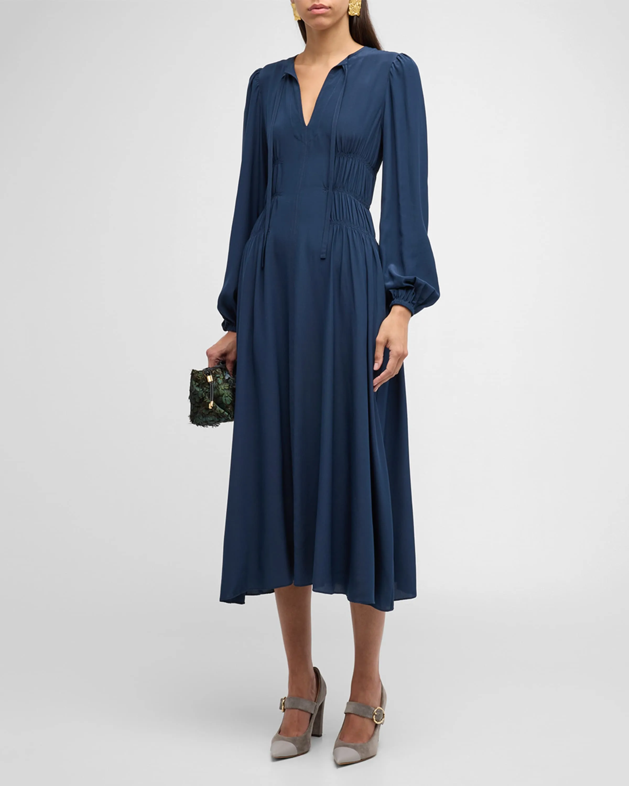 Rouen Dress Midnight Navy