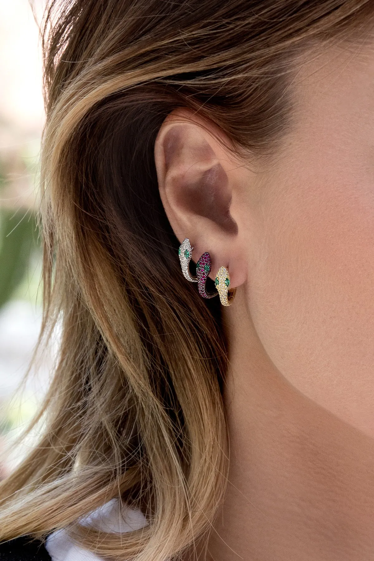 Serpent Hoop Earrings