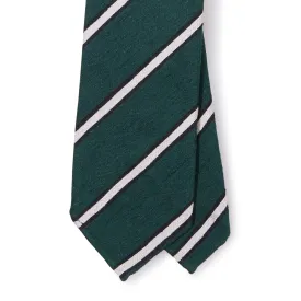 Silk Shantung Textured Stripe Hand-rolled Tie