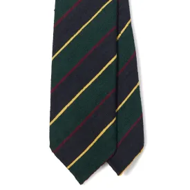 Silk Shantung Textured Stripe Hand-rolled Tie