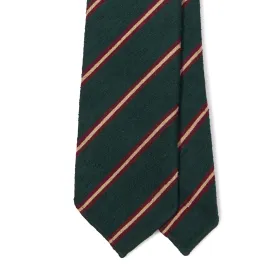 Silk Shantung Textured Stripe Hand-rolled Tie