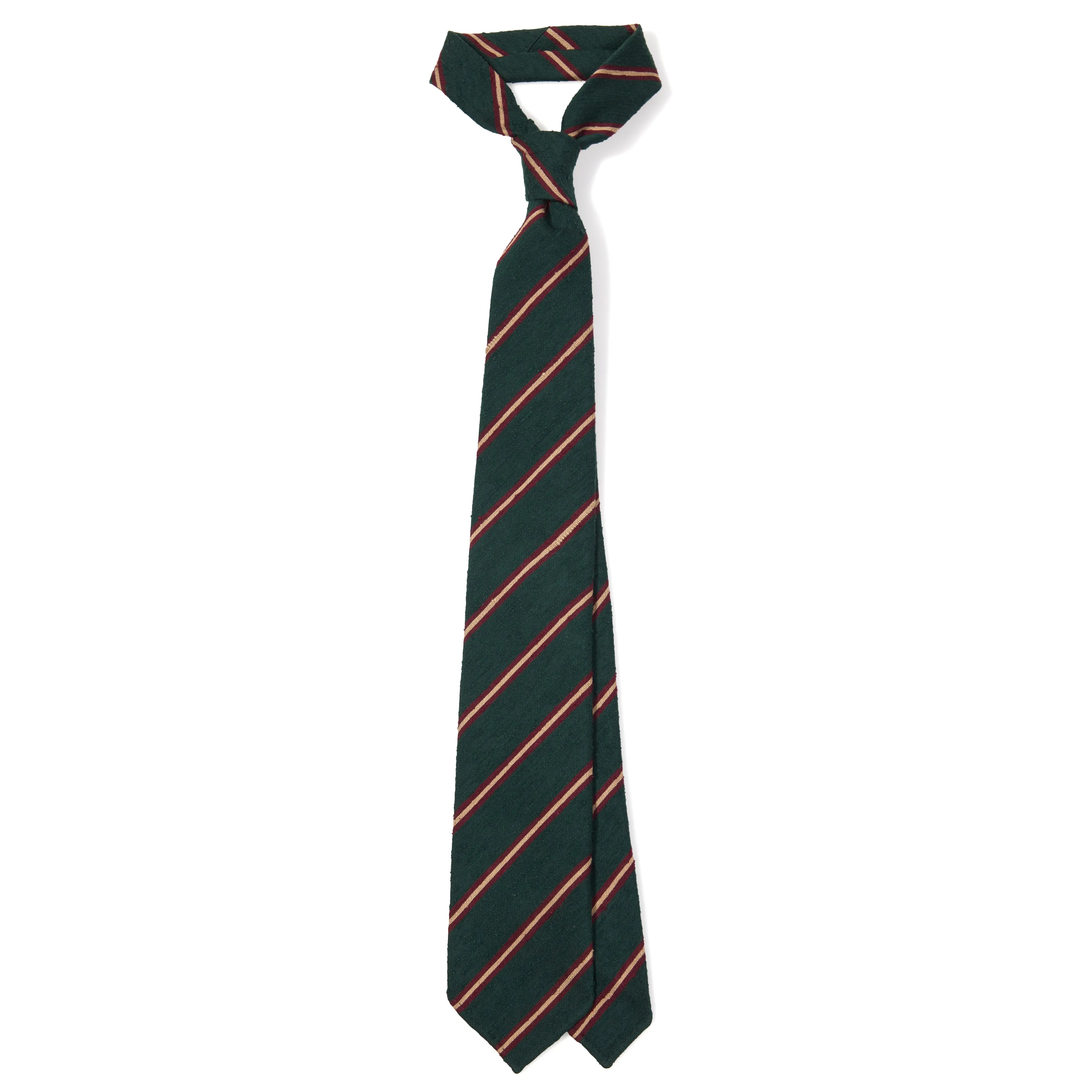 Silk Shantung Textured Stripe Hand-rolled Tie