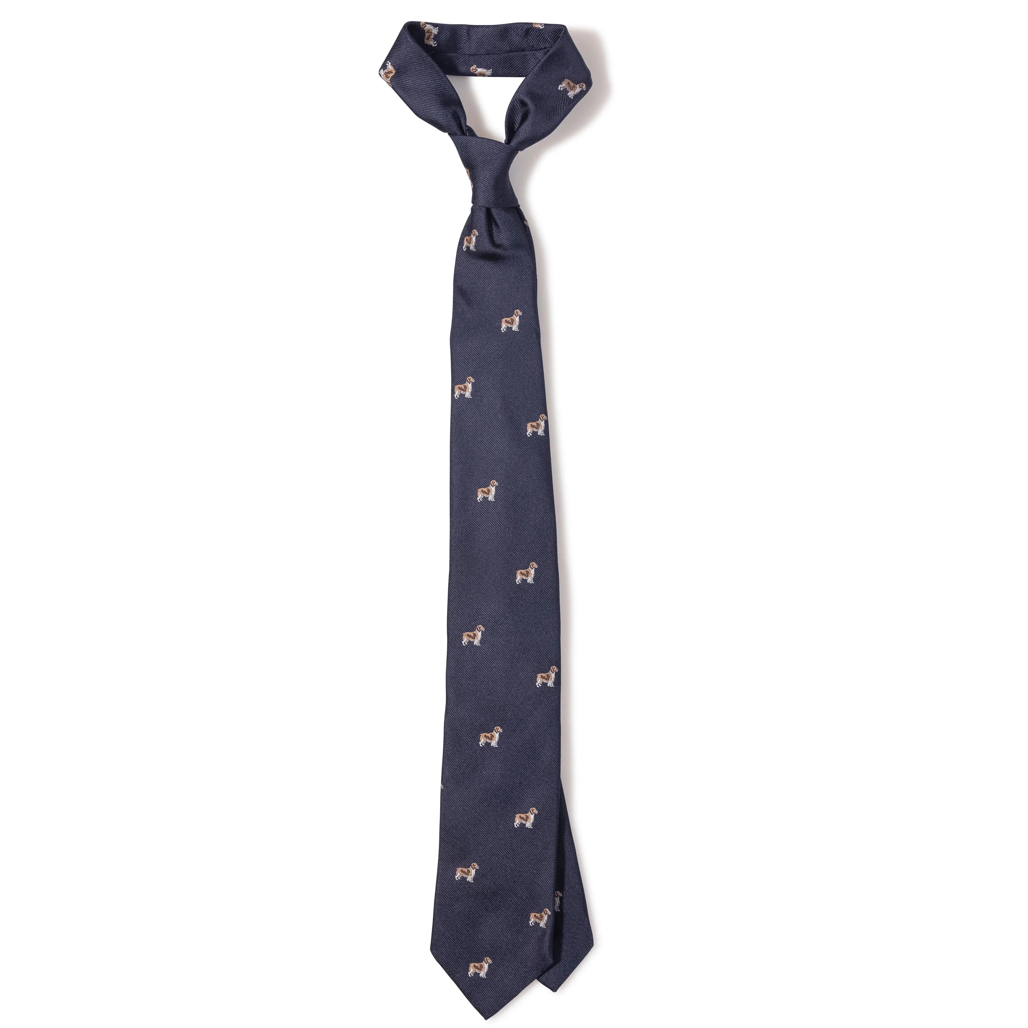 Silk Woven Dog Tipped Tie