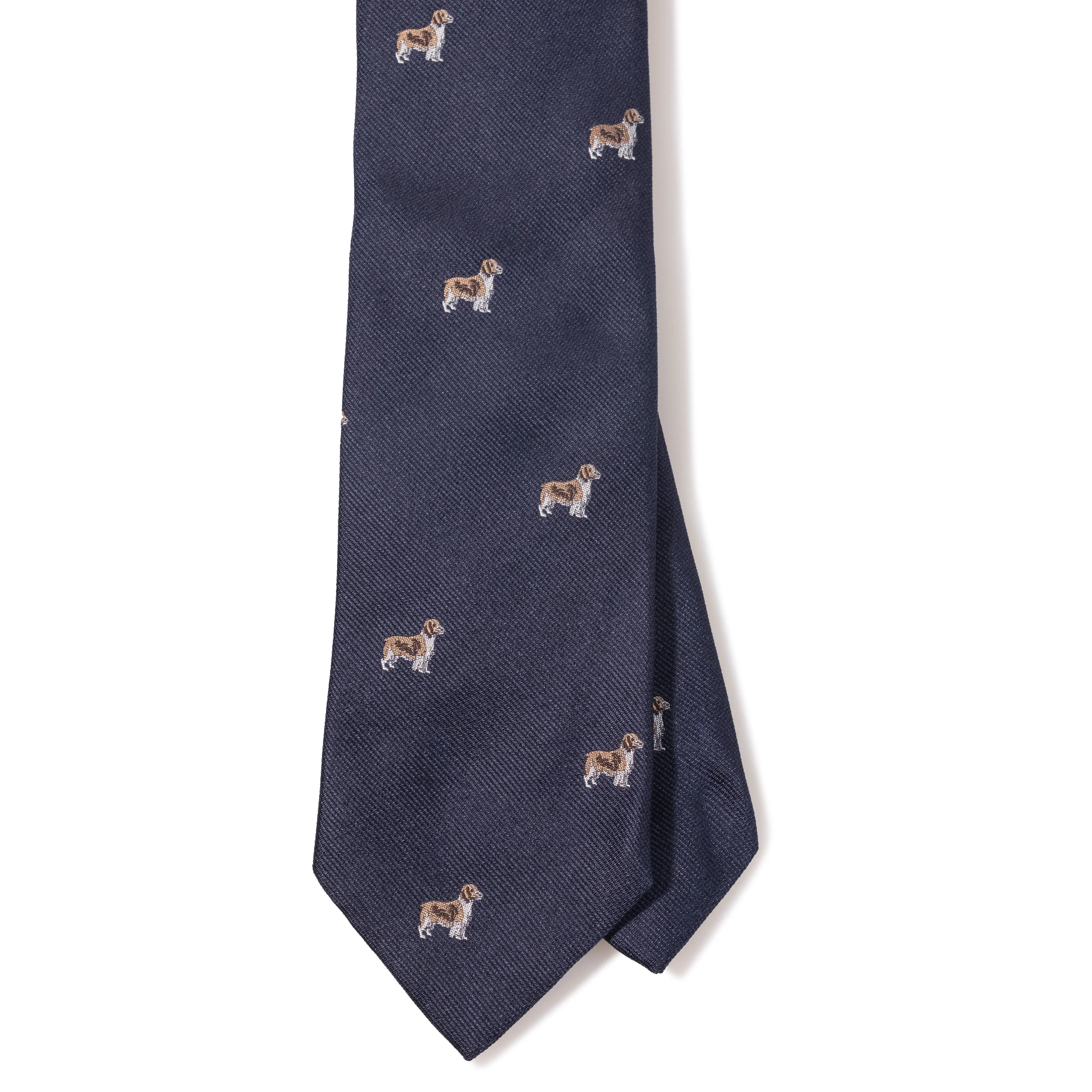 Silk Woven Dog Tipped Tie