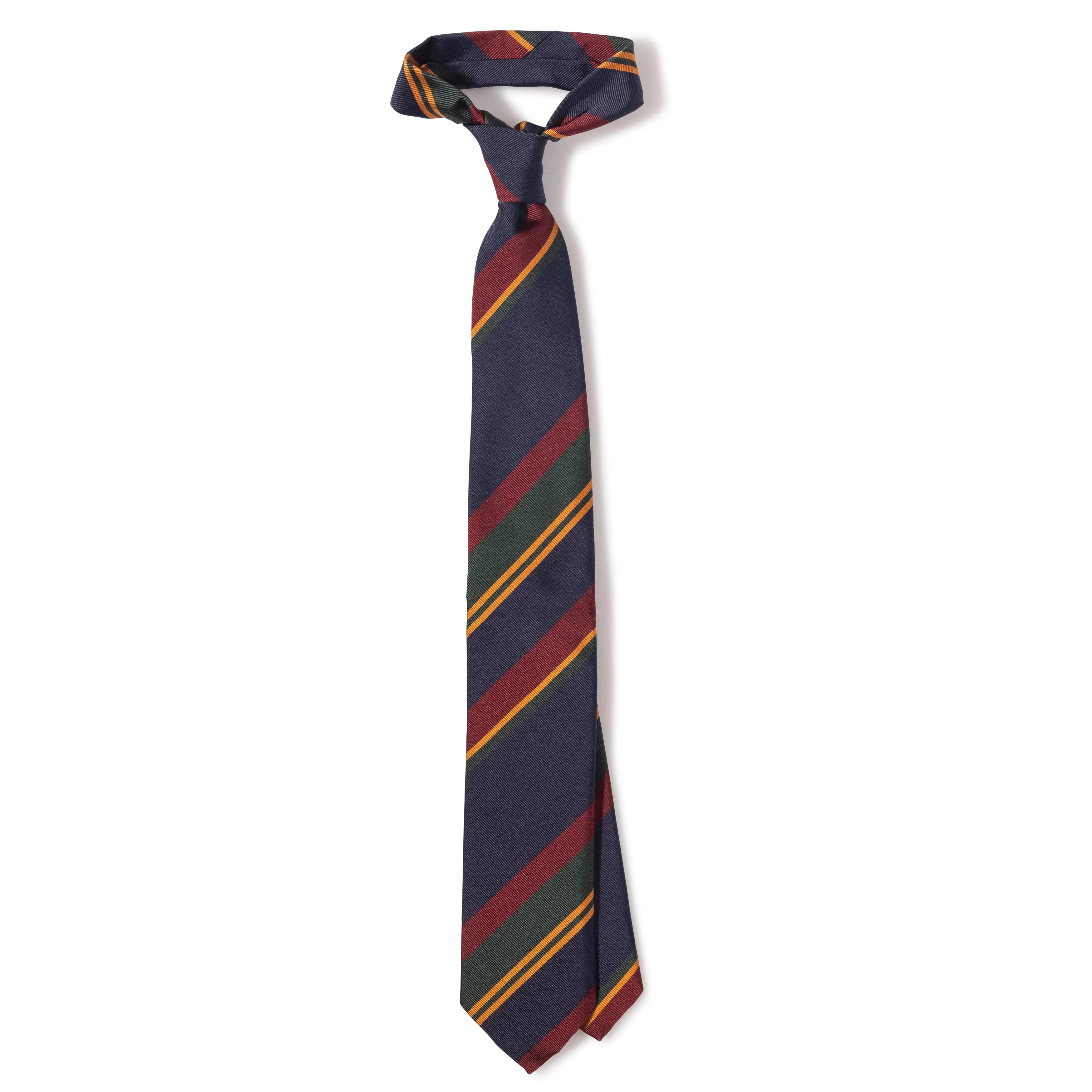 Silk Woven Repp Regimental Stripe Tipped Tie