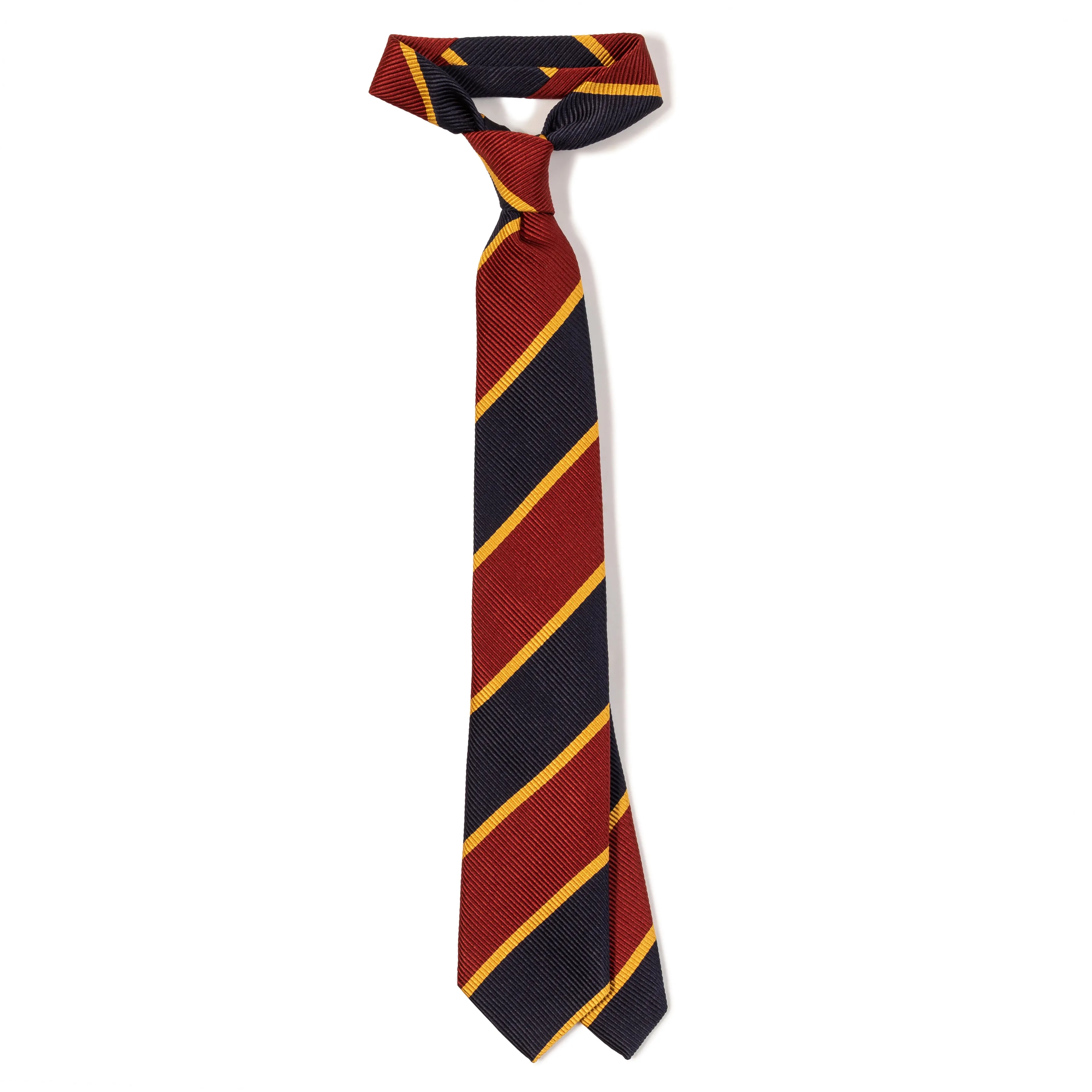 Silk Woven Reppe Stripe Tipped Tie