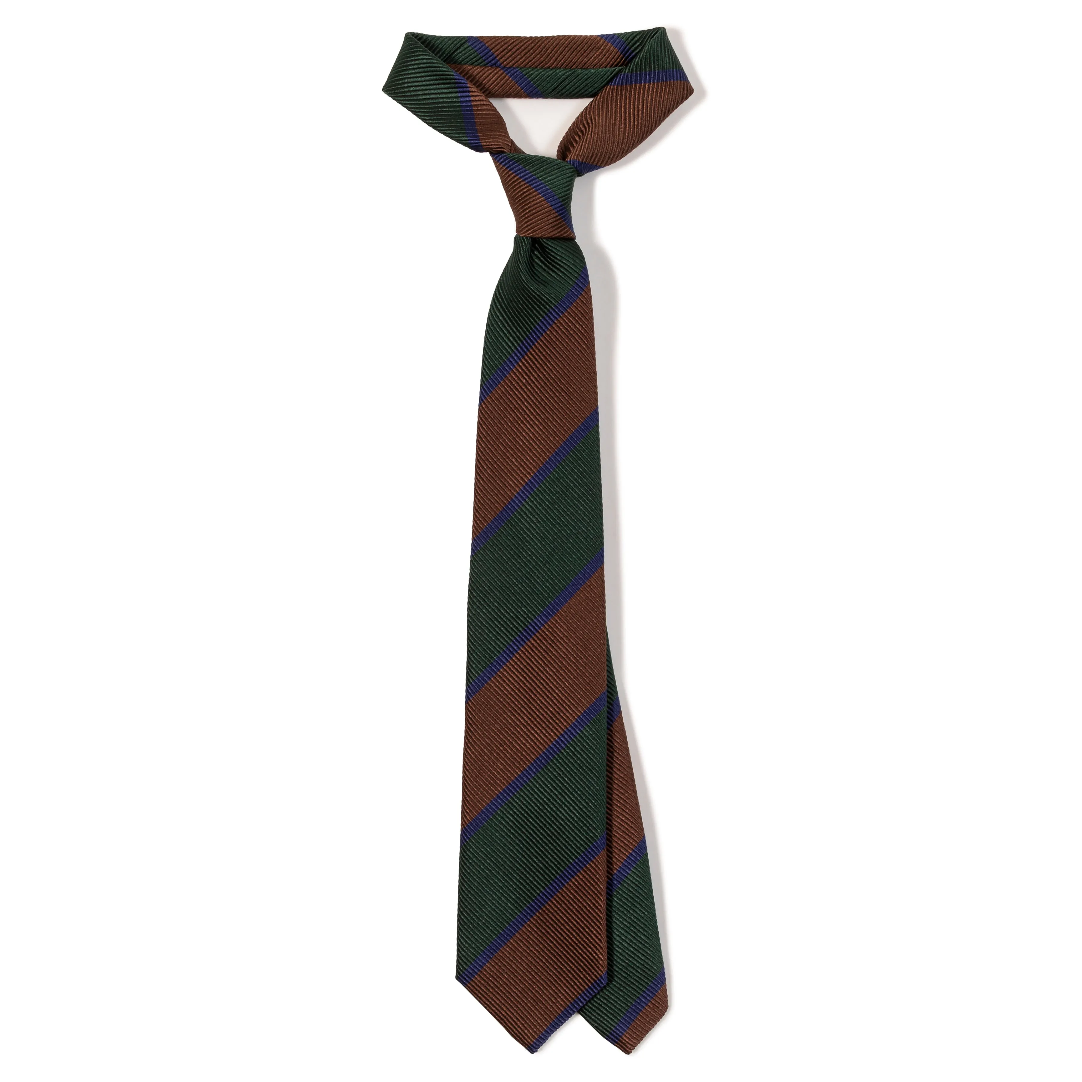 Silk Woven Reppe Stripe Tipped Tie