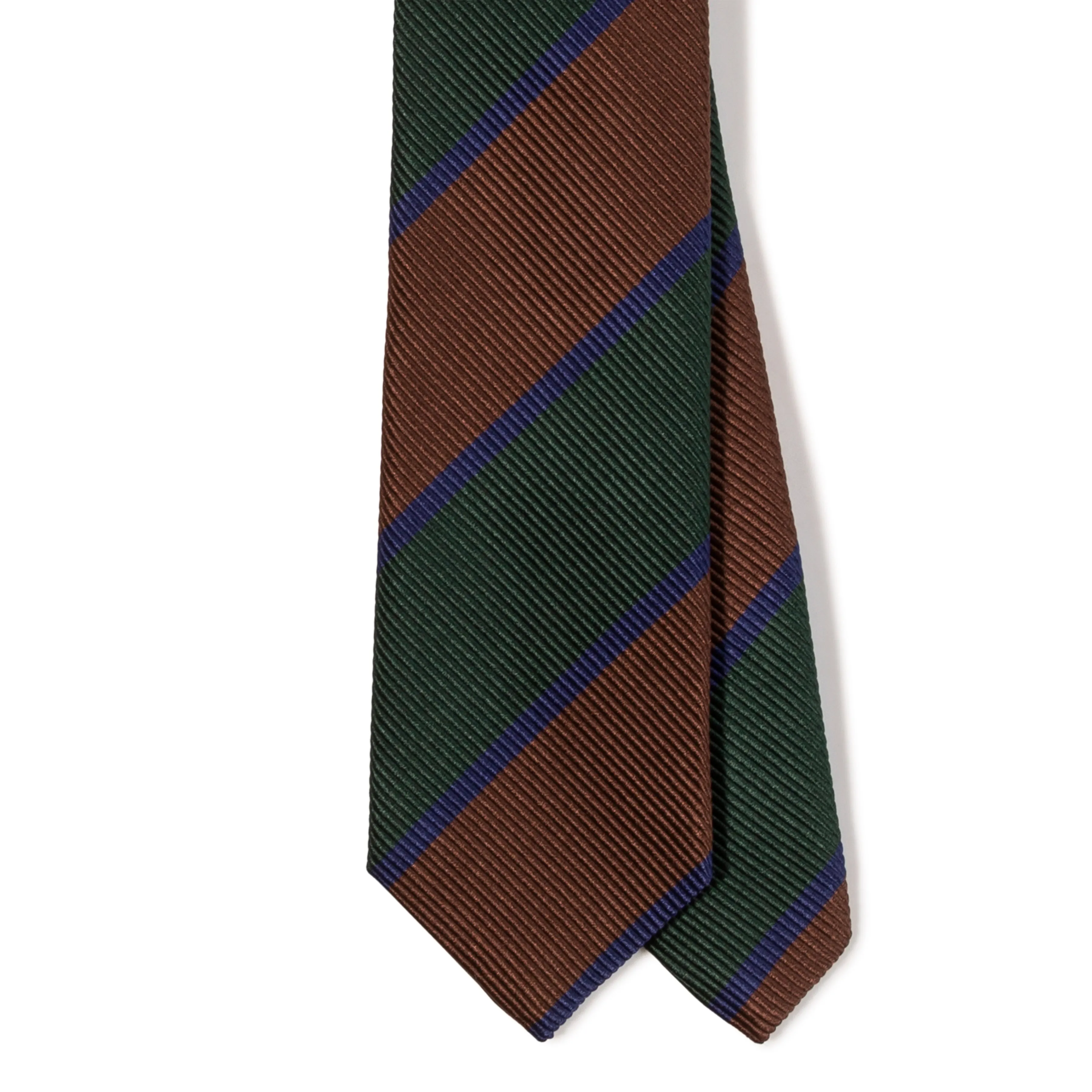 Silk Woven Reppe Stripe Tipped Tie