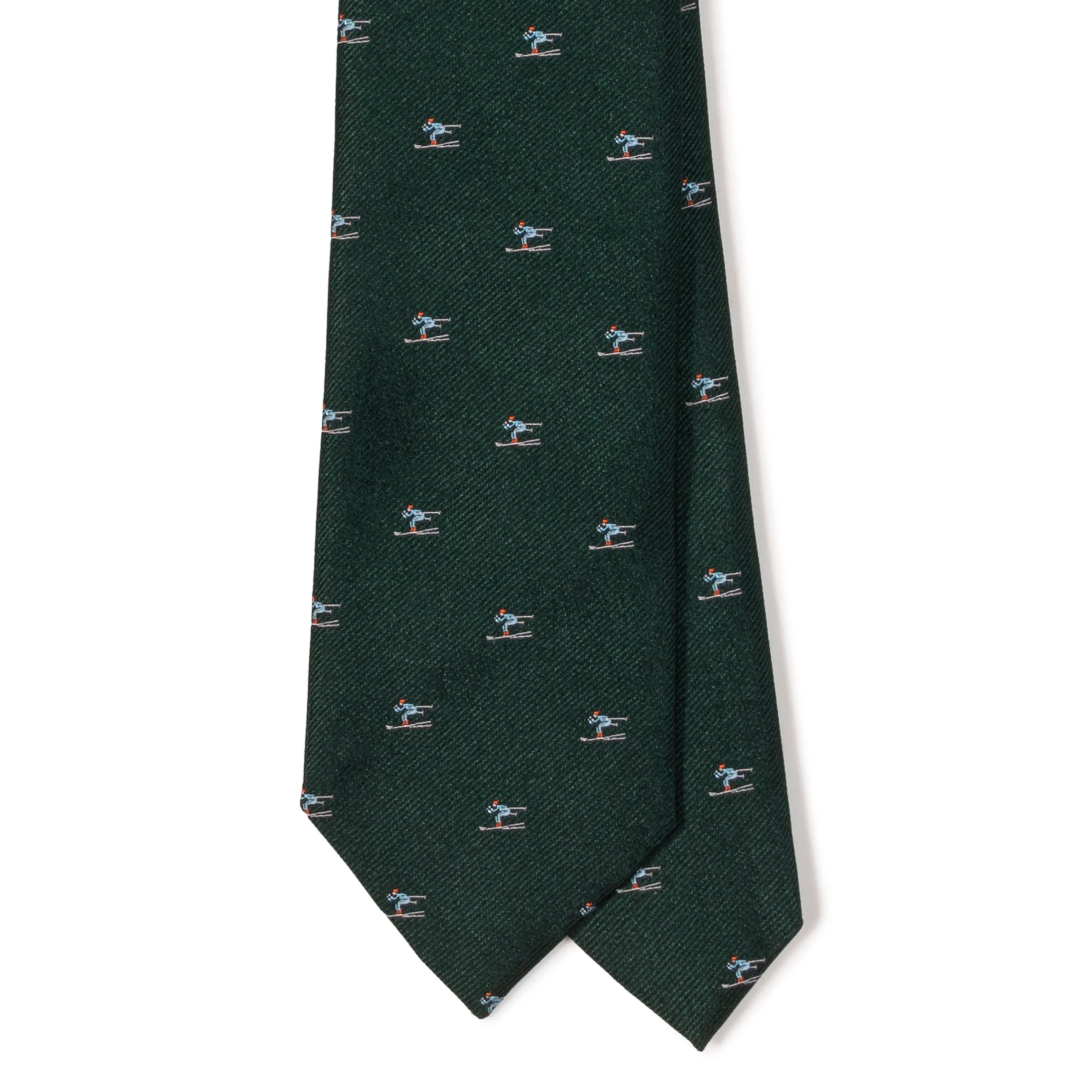 Silk Woven Skier Tipped Tie