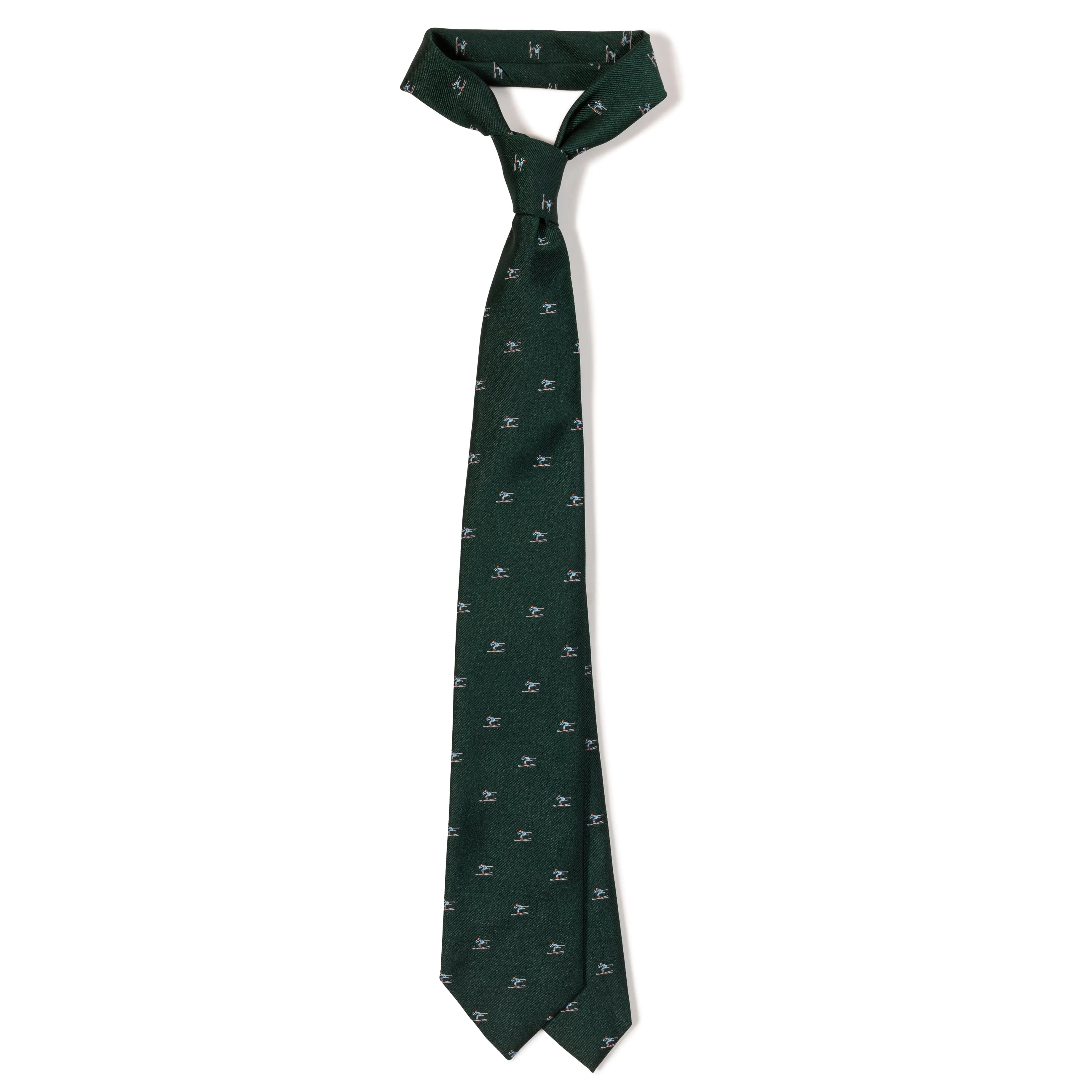 Silk Woven Skier Tipped Tie