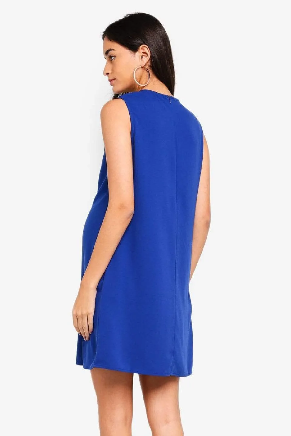 Sleeveless Cory Pleated Dress Peacock