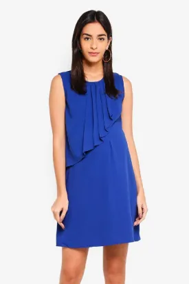 Sleeveless Cory Pleated Dress Peacock