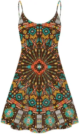 Spaghetti Strap Midi Satin Dresses Summer Sleeveless Sundree Women Girl Beach Party Swing Dress