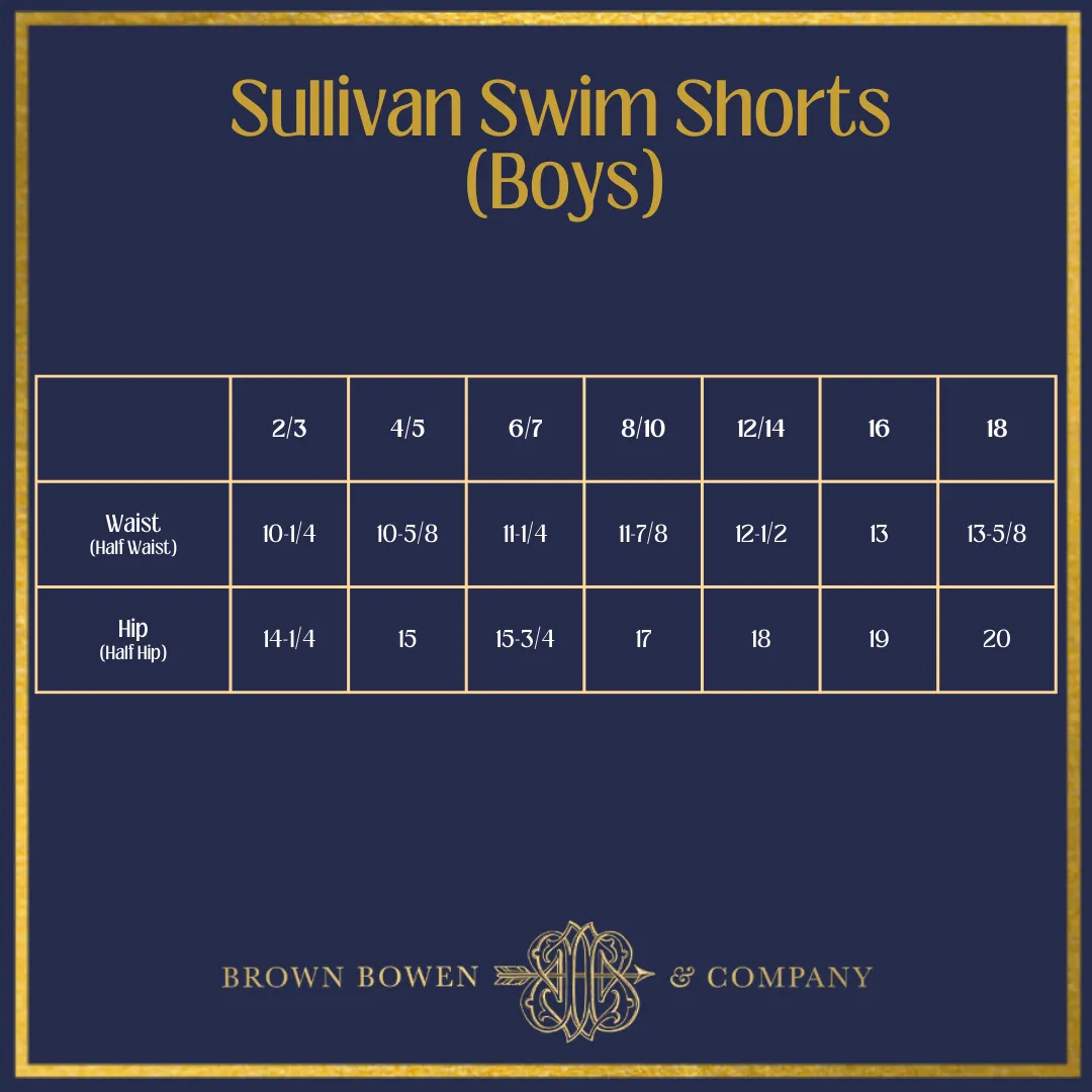 Sullivan Swim Shorts (Boys) - Boone Hall Blue
