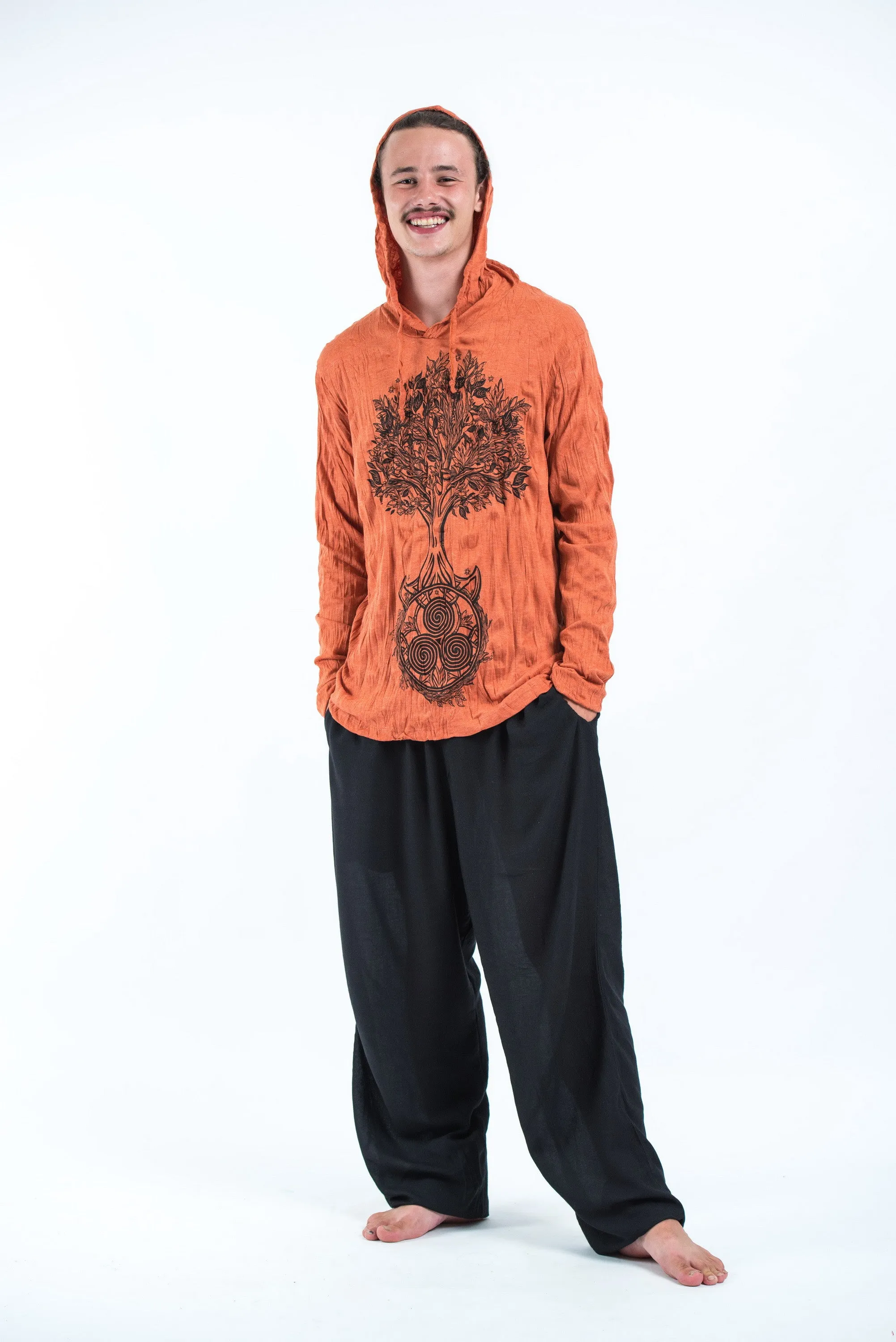 Sure Design Unisex Celtic Tree Hoodie Orange