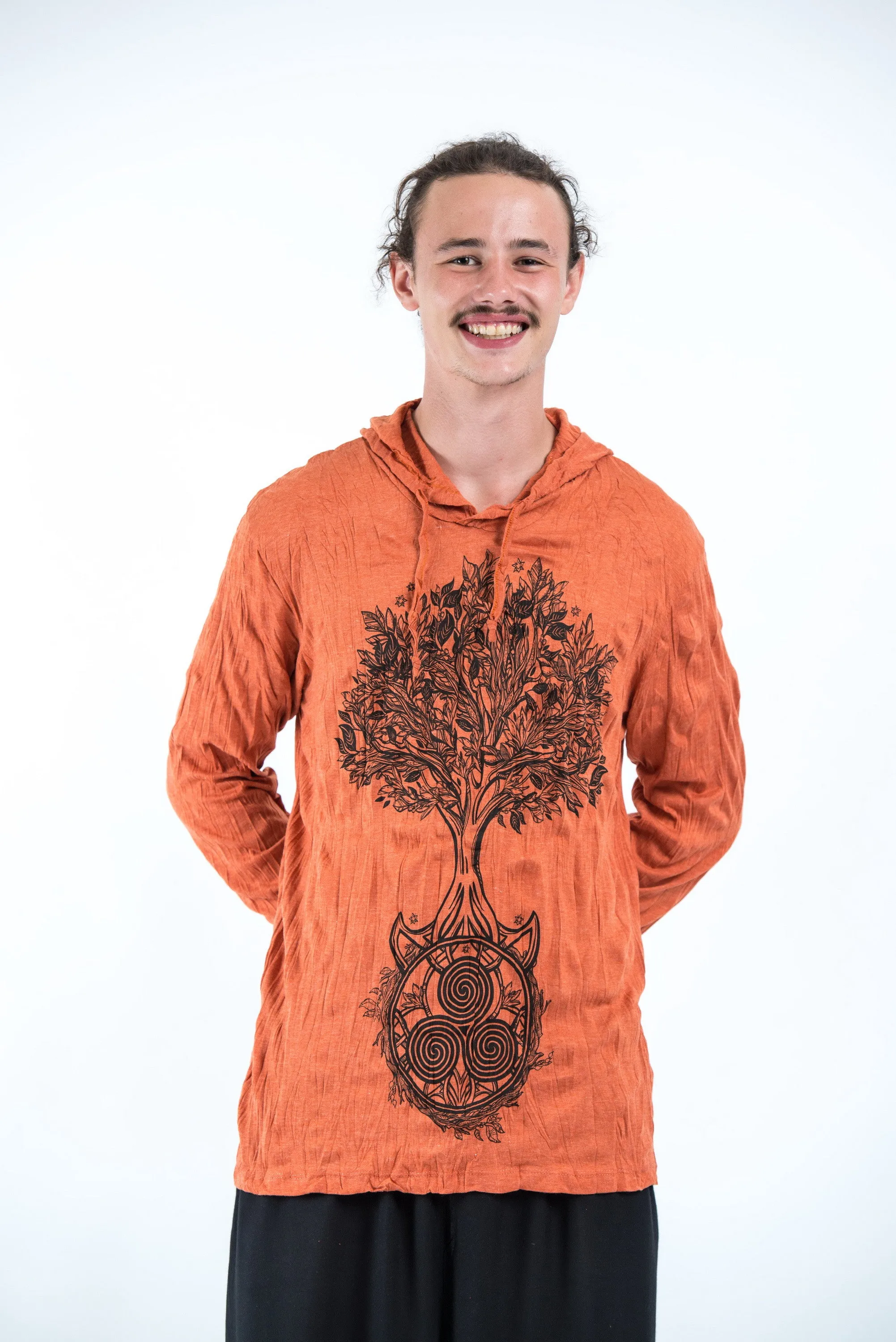Sure Design Unisex Celtic Tree Hoodie Orange