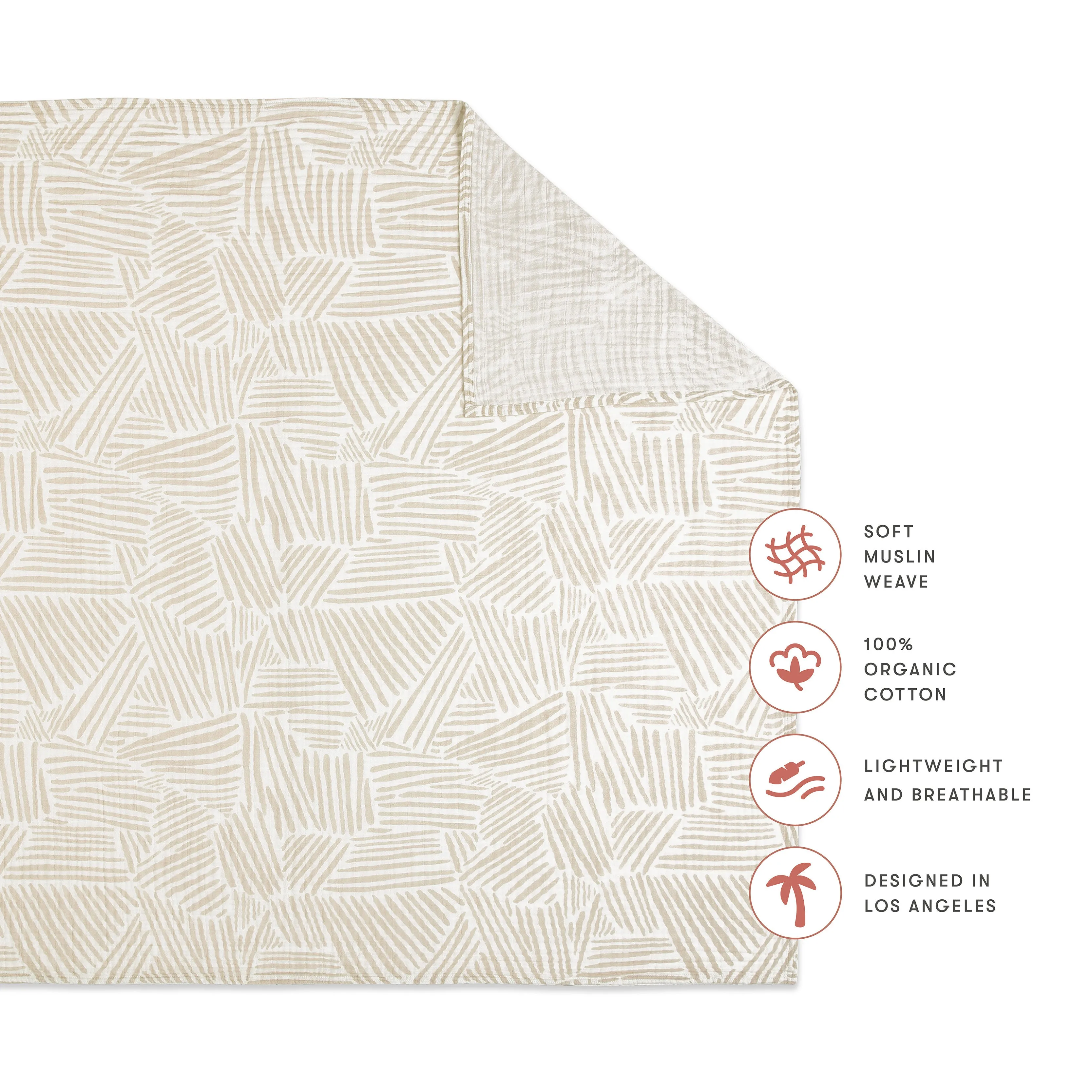 Swaddle in GOTS Certified Organic Muslin Cotton