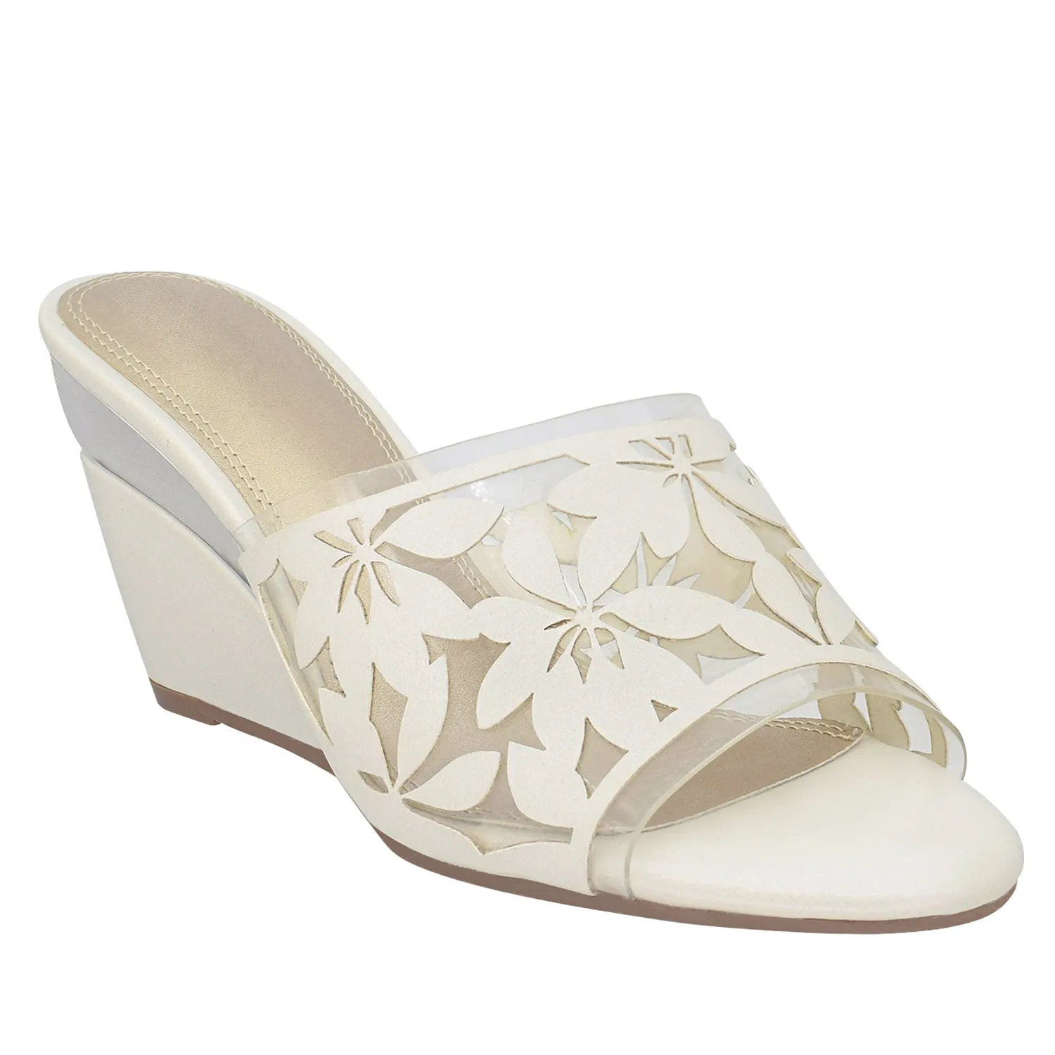 Vasha Floral Slide with Memory Foam