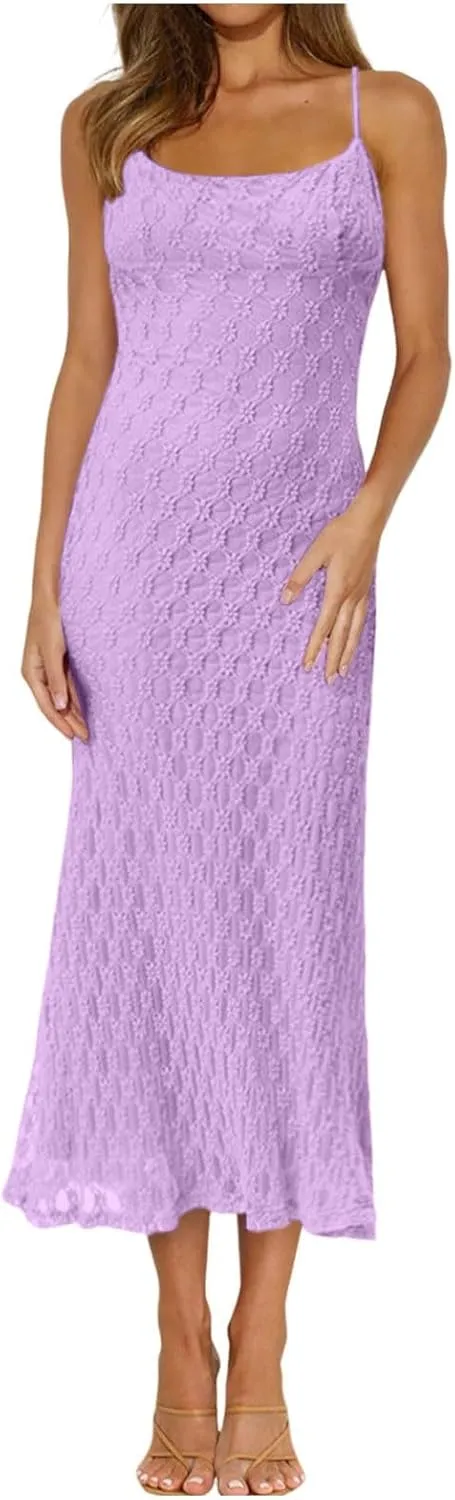 Women Fashion Solid Lace Patchwork Jacquard Skirt Slip Dress Sexy Dress Long Sleeve Dresses for Women Casual