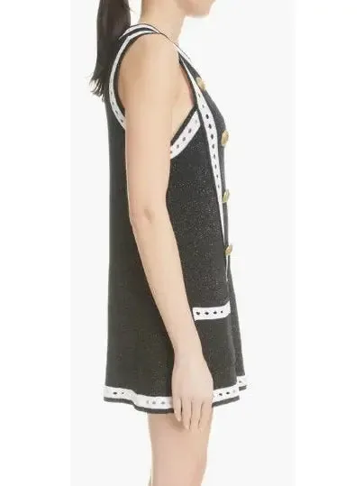 Women’s Eight-Button Metallic Knit Dress